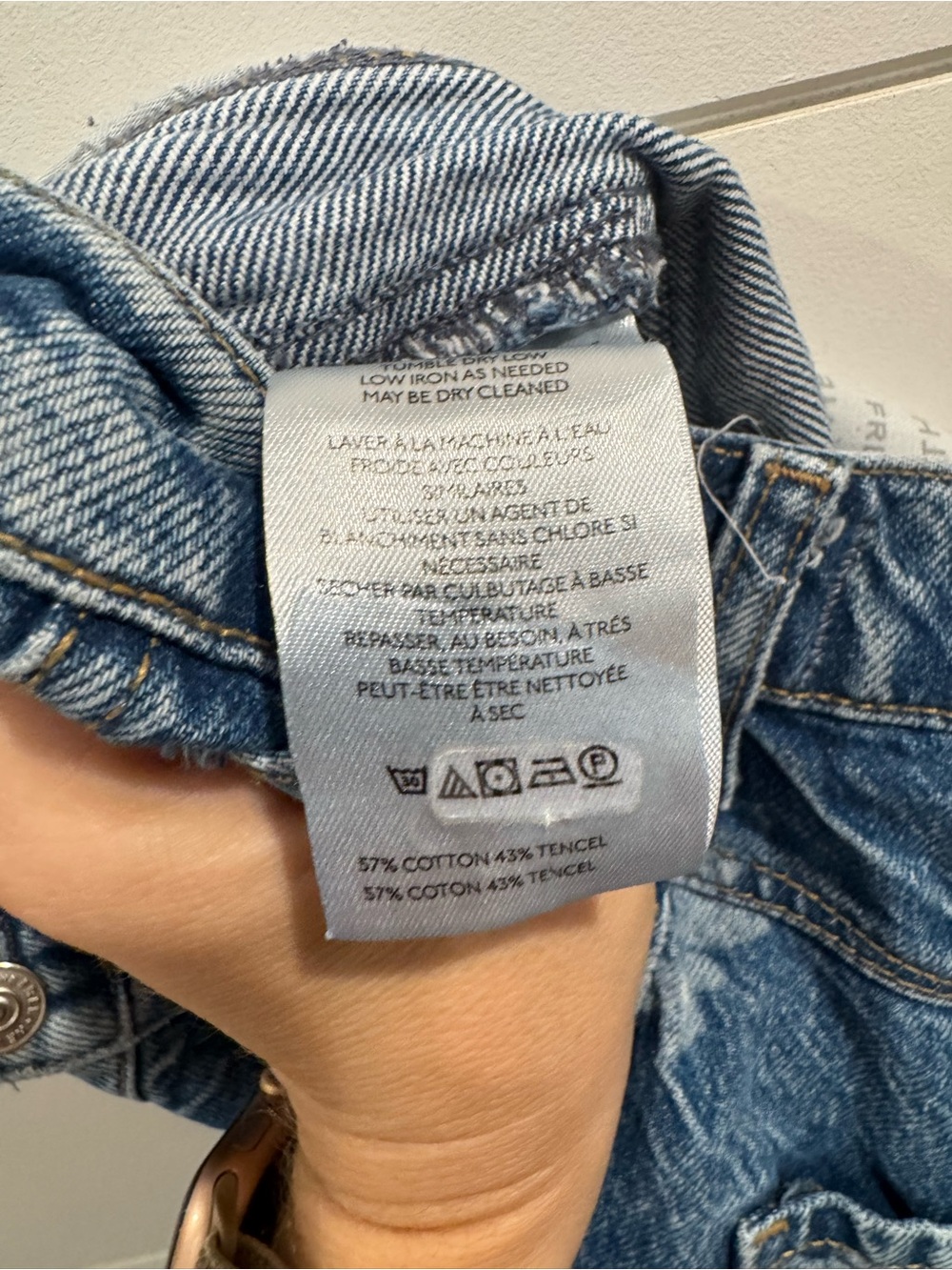 Free People We the Free Good Luck Printed Barrel jeans laser daisy - Picture 9 of 10